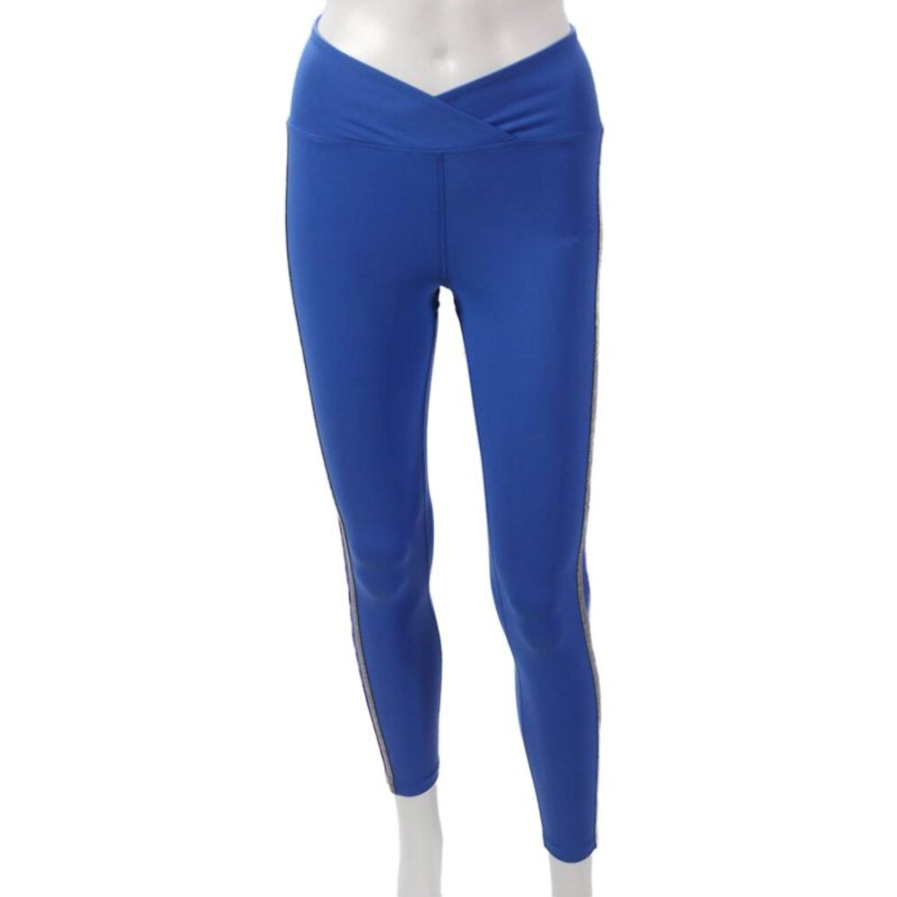 Year Of Ours Women Ankle Leggings Blue Nylon Solid Size XS
